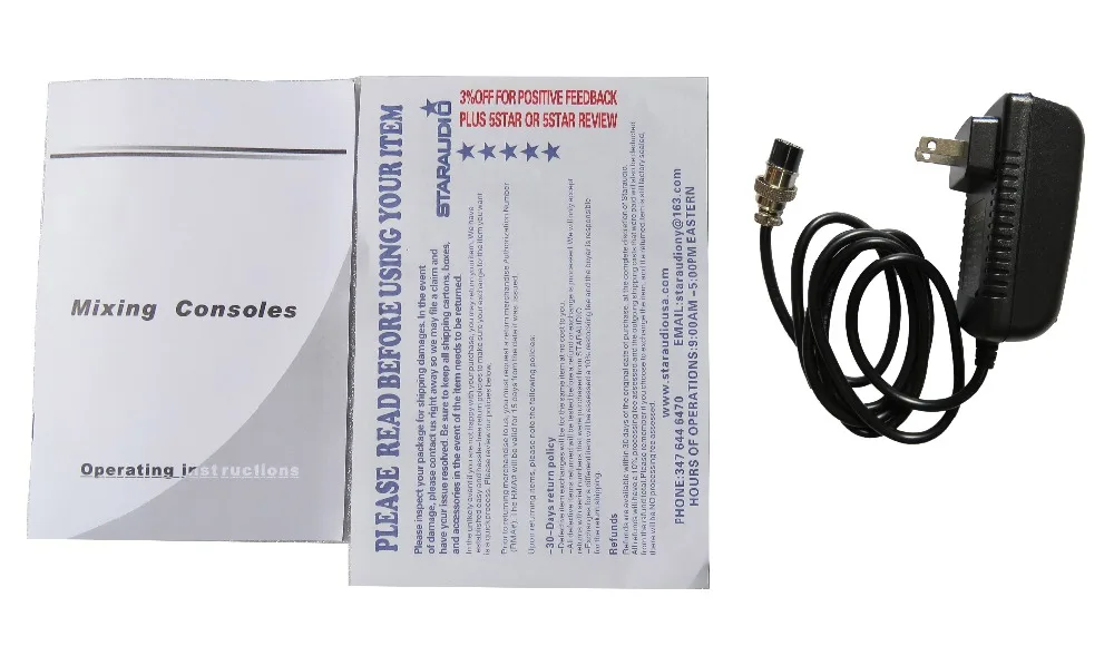 audio pa dj 6ch pure mixer with mp3 play usb bluetooth power plug cable
