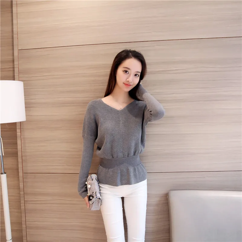 OHCLOTHING 3724-новое зимнее платье с v-образным вырезом, трикотажная рубашка 41