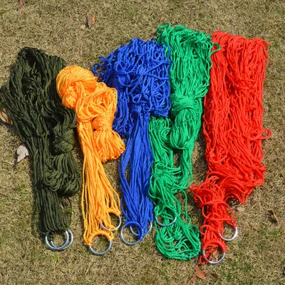 

Branch Single Person Hammock Nylon Rope Hammock Outdoor Color Mesh Hammock Multi-color Choice