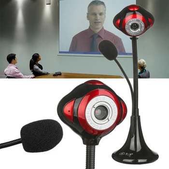 

For Computer PC Laptop Desktop BT Webcam Microphone USB 2.0 Auto Focusing Adjustable 480P USB HD LED Web Camera MIC