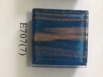 

Mistry Blue with gold line Glass Mosaic tiles, 327x327x4mm, Color code E707