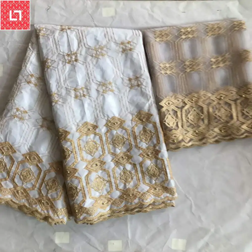 As Pictures 3 Синий африканский Базен riche getzner ткань tissu хлопок вышитый Базен riche с тюлем кружевной набор африканская восковая кружевная ткань - Цвет: As Pictures 3