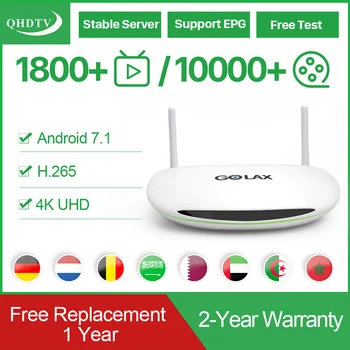 

GOLAX M1 IPTV Germany Box QHDTV IPTV Arabic Android 7.1 S905W 1G 8G TV Box IP TV Subscription Algeria Morocco No App Include