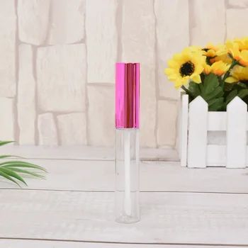 

5 Pieces 10 ML Empty Rose Red Color Lip Gloss Tube Lip Balm Bottle Beauty Tool Mini Refillable Bottles Sample Vials