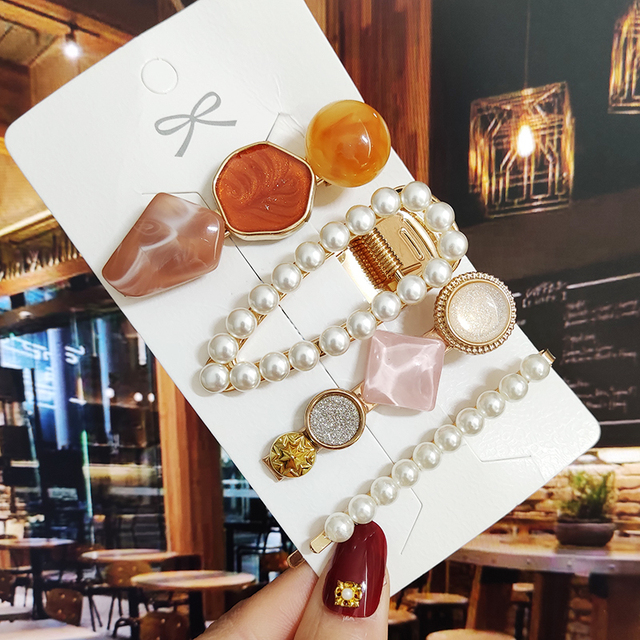 Starfish Hair Clip For Women 2022 Korean Acrylic Hairpins Geometric Crystal Hair Barrettes Girl Hair Accessories Hairgrip