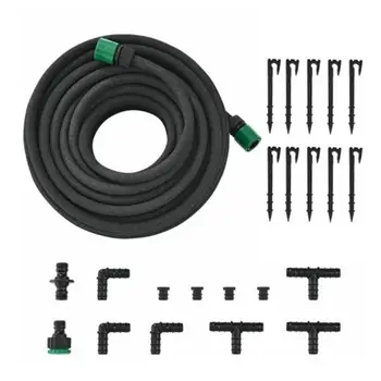 

15m Gardening Irrigation Hose Set Watering Hose Garden Drip Pipe PVC Hose Irrigation System Watering Systems For Green Houses