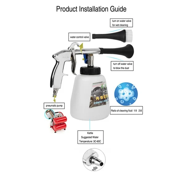 Автомойка Tornado высокого давления для автомобилей, водяной пистолет, автомобильная сухая чистка, пистолет для глубокой очистки, аксессуары для стирки Tornado для очистки