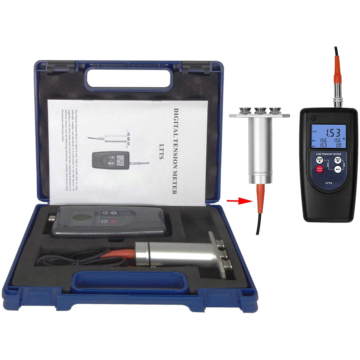 Цифровой измеритель линейного напряжения тестер из пряжи волокон проводов