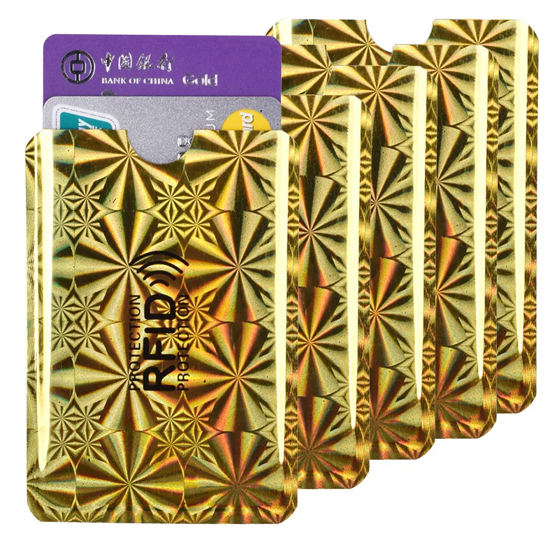 RFID Blocking 5PCS Credit Card Cover Wallet Aluminum Metal Credit ID Card Protective Case NFC Shielded Cover