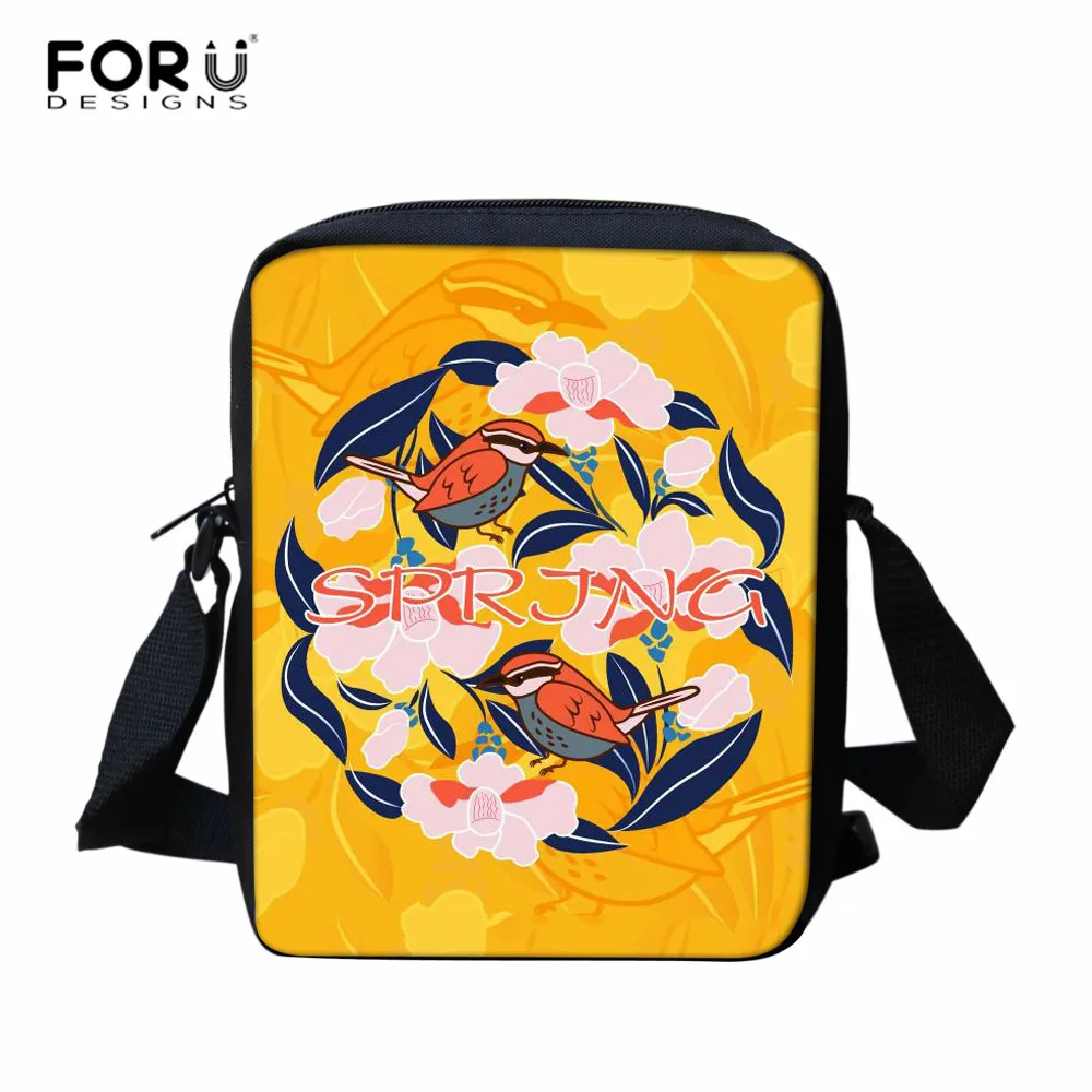 LH1339E FORUDESIGNS/женские сумки-мессенджеры, сумка на плечо, сумки с воробьями и растениями, сумка-мессенджер, Детская школьная мини-сумка через плечо - Цвет: LH1339E