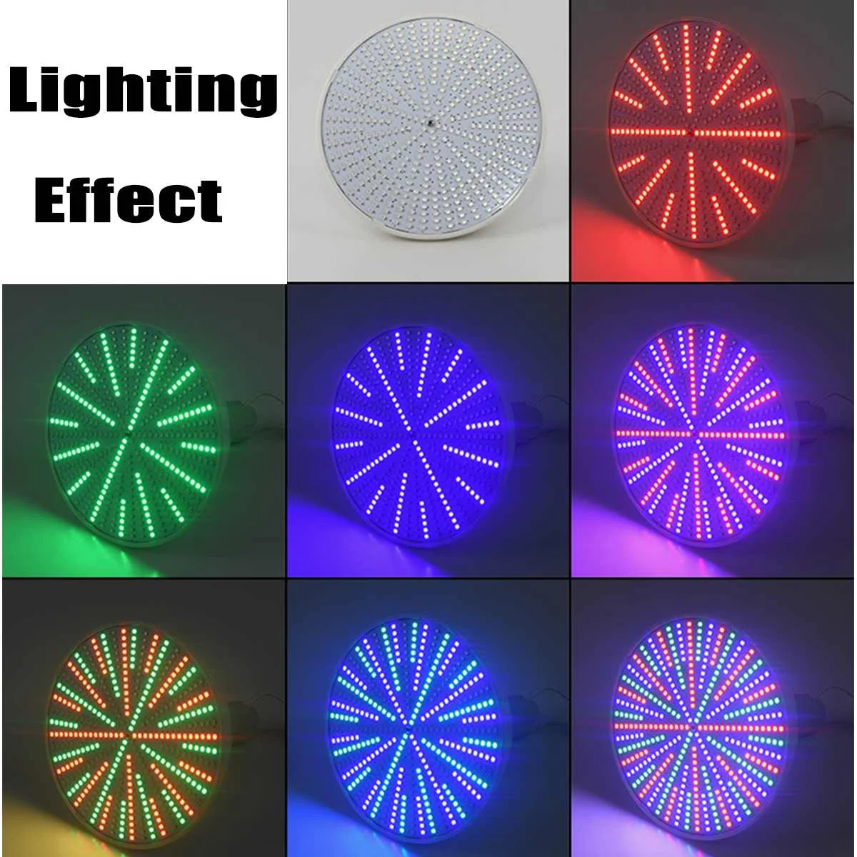 

Multi Color 252 Led Remote Controlled IP68 Waterproof 45W RGB Submersible LED Underwater Light for Fish Tank Pond Swimming Pool