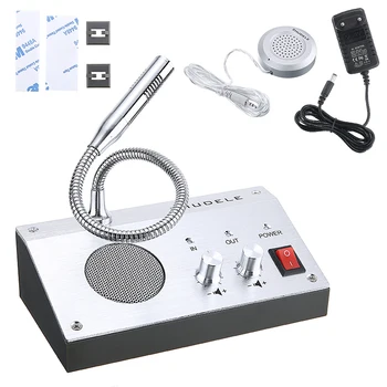 

Dual Way Window Counter Intercom High Power For Hospital Station Bank Store Intercommunication Audio Record Intercom