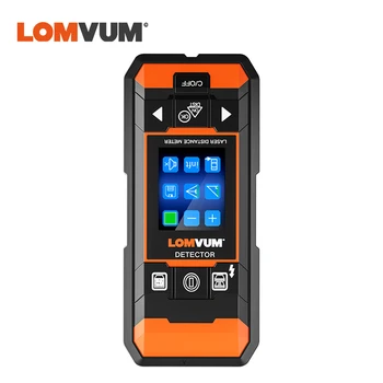 

LOMVUM Wiring Detector Laser Meter Multifunctional Metal Detector Hidden Wire Metal Wood Finder Wall Scanner USB Digital Tape