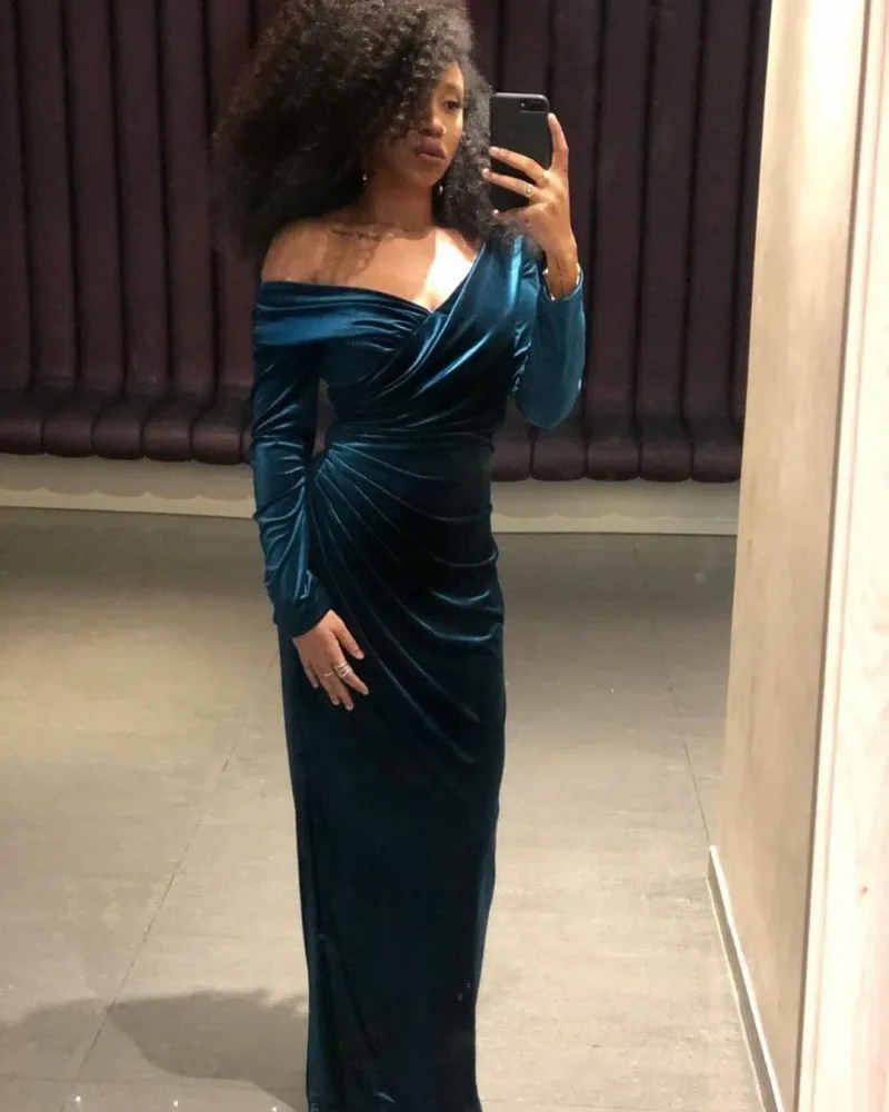 

2020 Long Plus Size Muslim Prom Evening Dresses Dubai Women's Night Formal Party Gala Dress