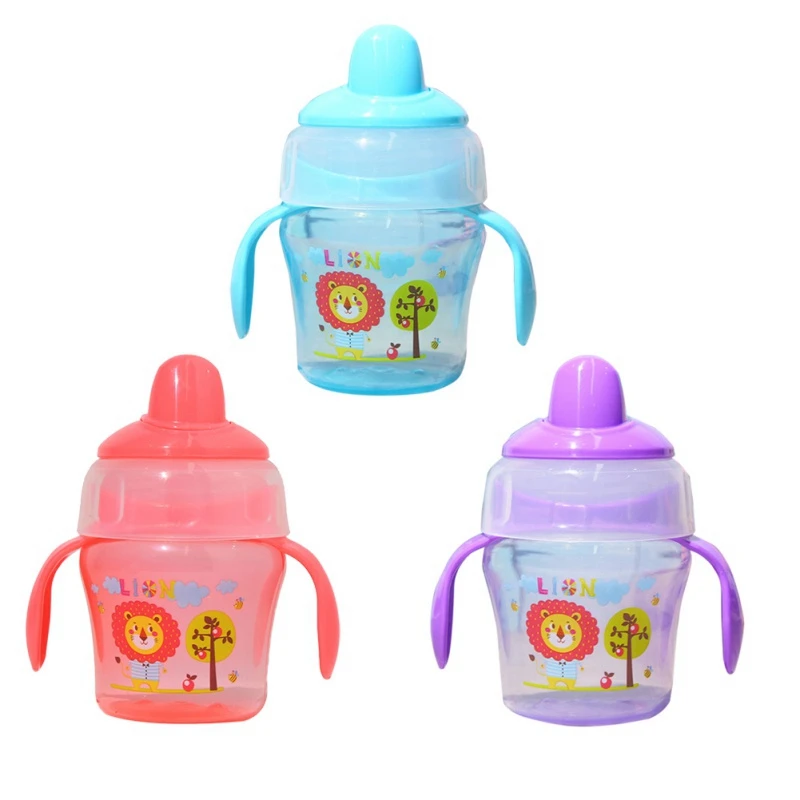 Детские чашки Твердые FeedingBaby бутылка для воды с мультяшным утенком форма рта для кормления ребенка обучение ребенка чашка с соломинкой 120 мл