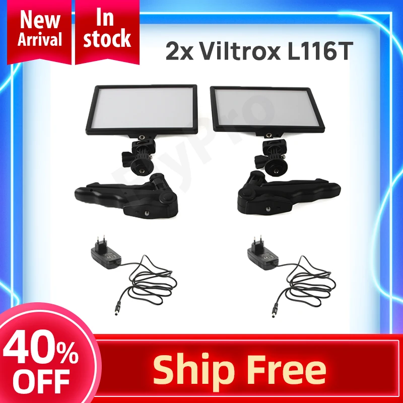 2x Viltrox L116T во время студийной видеосъемки светодиодный Камера светильник ЖК