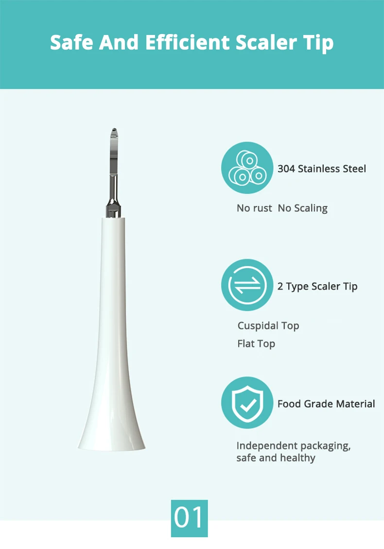 Ультразвуковые наконечники для скалера, совместимые с Xiaomi Soocas Soocare, электрическая зубная щетка, скалер, наконечник для удаления зубных камней