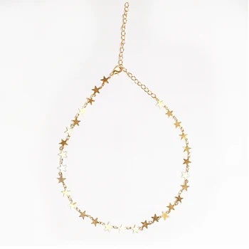 

European and American creative fashion new jewelry five-pointed star classic design necklace female clavicle chain accessories
