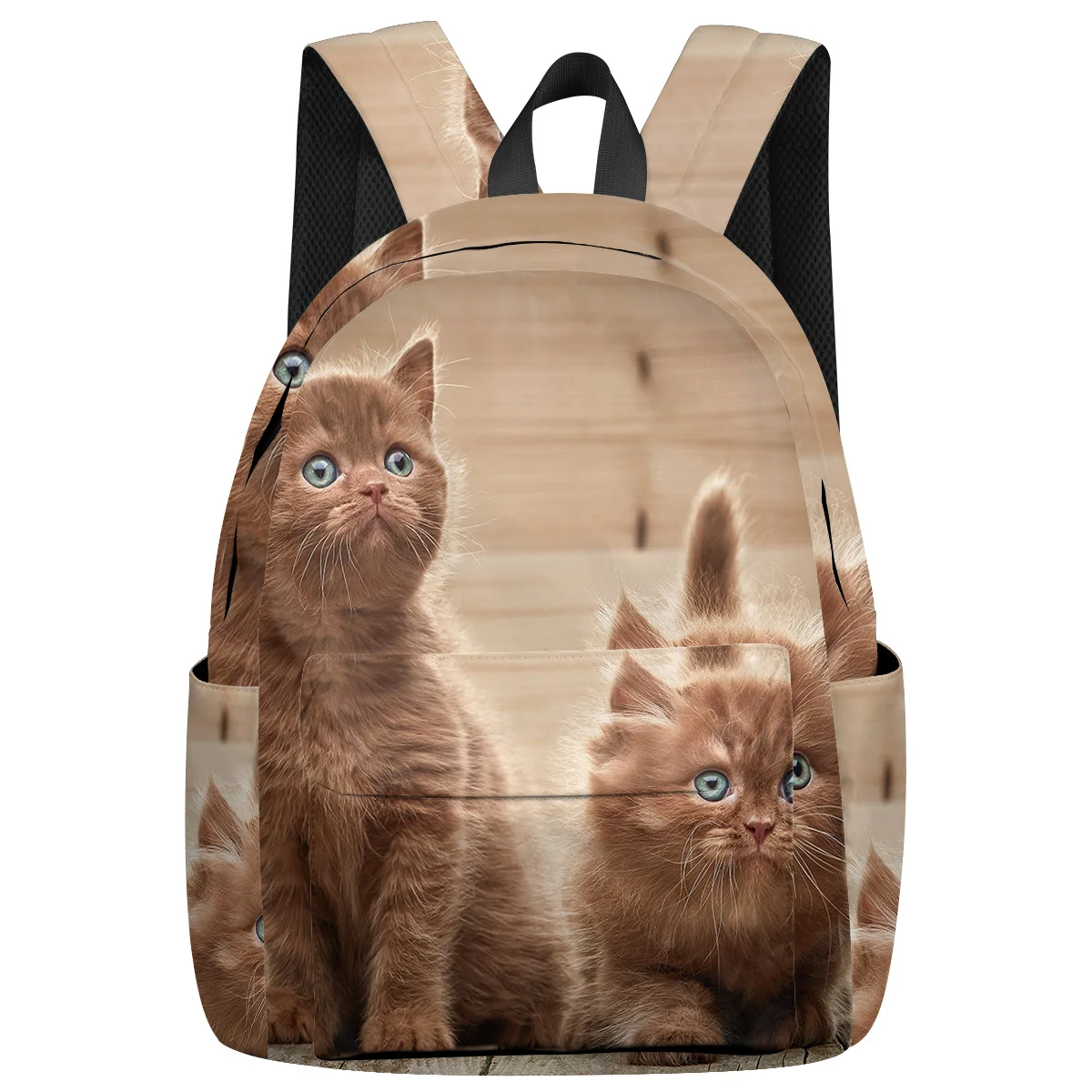 

WHEREISART Kittens Backpacks Outdoor Activities Scratch Resistant College Backpacks Laptop Backpacks Stain Resistant Casual