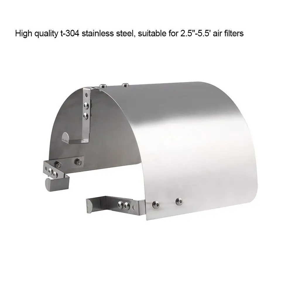 

Air Filter Cover Heat Shield Stainless Steel Racing Car Cold Air Intake Cone Motion Filter Covers Black Filtro Conico
