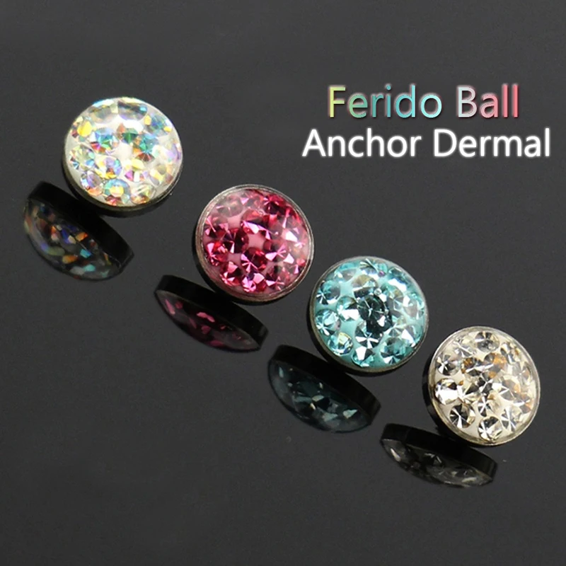 1 Pz Acciaio Chirurgico Micro Dermal Anchor Con Base Piercing Skin Diver Surface Ring Fermo Hide-It In Body Implant Stud Jewelry