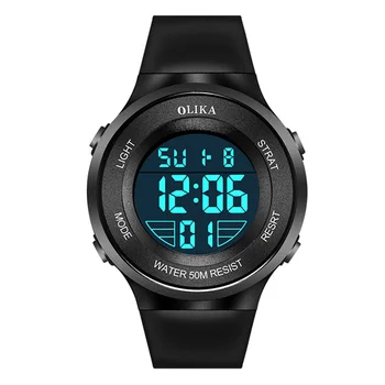 

Electronic Watch Sports Watch Multifunctional LED Chronograph Silicone Strap Automatic Date Luminous Waterproof Sports Watch