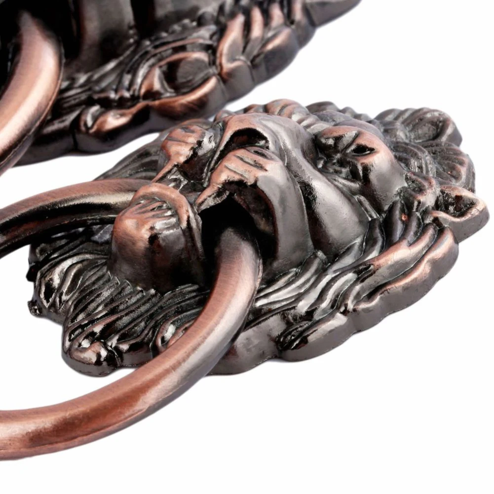 Furniture Handles Beast Lion Antique Alloy Handle Wardrobe Drawer Door Pull Retro Decoration 1PC door handles,cabinet handles