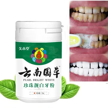 

Pearl Teeth Whitening Powder Cleaning Dental Plaque Tooth Yellow Stain Bad Breath Removal Oral Hygiene Care Supply 50g