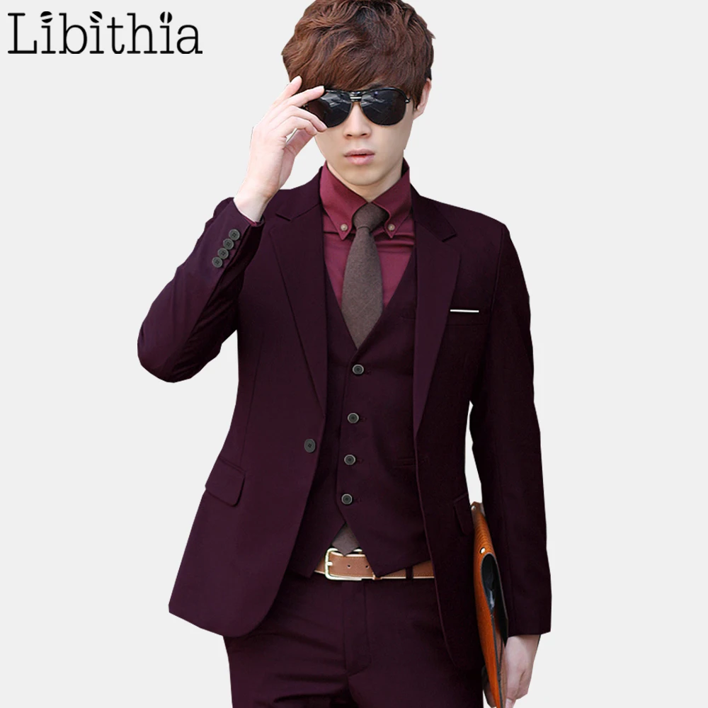 Роскошный мужской свадебный костюм Libithia мужские блейзеры приталенные костюмы