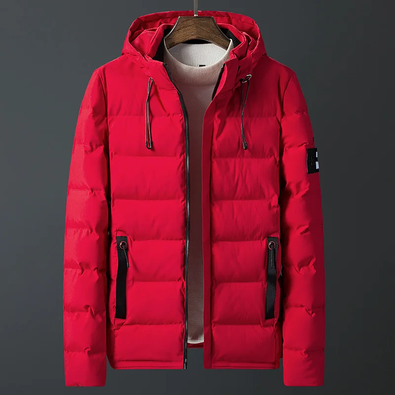 Cena Streetwear moda kurtka zimowa mężczyźni gruby kaptur ciepła parka mężczyzna płaszcz zimowy Casual Slim Student mężczyzna płaszcz 6XL 7XL ABZ612