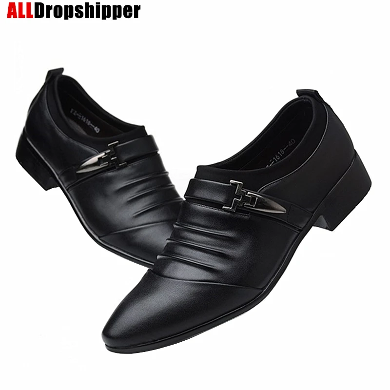 

Leather Men Casual Shoes Hot High Quality Formal Business Brand Men's Shoes Non-slip Wedding Party Formal Shoes Plus Size 38-48