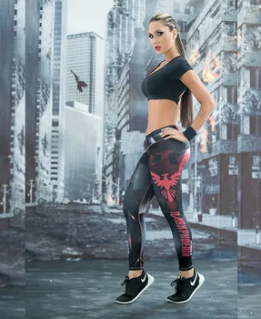 

2019 Skinny Hip Lift Breathable Super-elastic Quick-drying Ladies' Nine-point lady Pants leggings