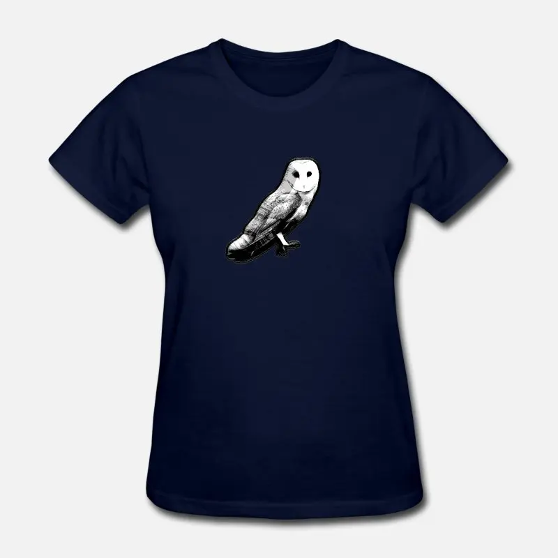 Women-Navy Blue Новая мужская футболка с металлической совой, хлопок, Классическая рубашка для отдыха для мужчин, короткий рукав, сплошной цвет, высокое качество - Color: Women-Navy Blue