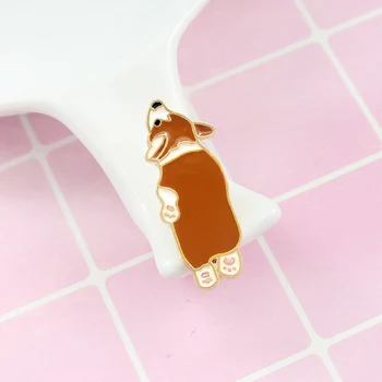 

Cute Cartoon Animal Brooches Corgi Women's Brooch Enamel Pins Backpack Hat Clothes Decoration Badge for Women Alloy Jewelry Gift