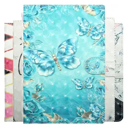Étui en cuir PU à impression papillon 3D, 9.7 pouces, avec fentes pour cartes, pour Apple iPad 2 3 4 ipad 3 ipad 4 9.7 ipad 4 