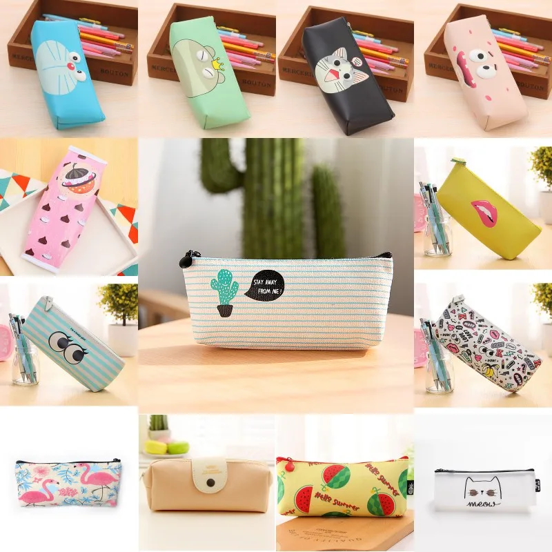 

Cute Office Student Pencil Case Creative Large Capacity\ Zipper Pencil Bag School Supplies Stationery Pencils Pouch Kids Gift
