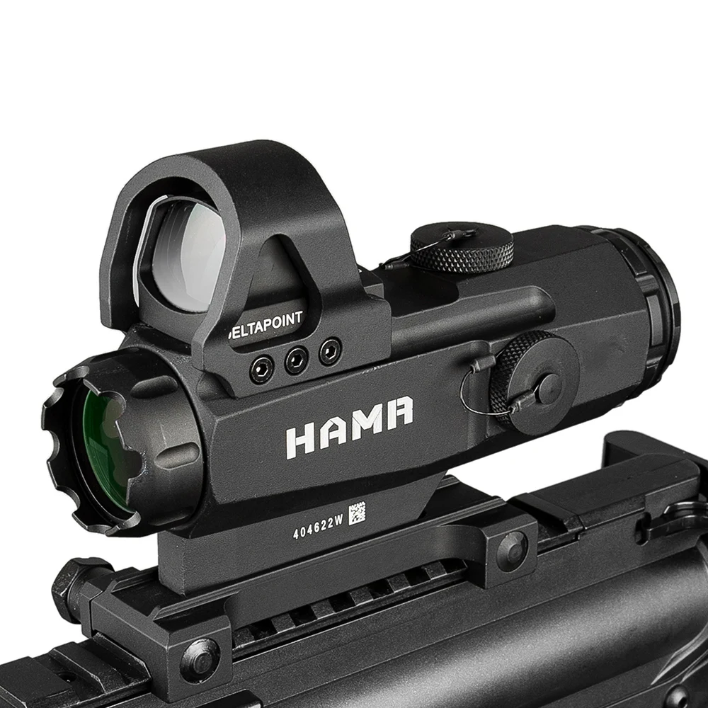 Тактический прицел 4x24 HAMR Red Dot Mark 4 высокоточный многорежимный с линзами для