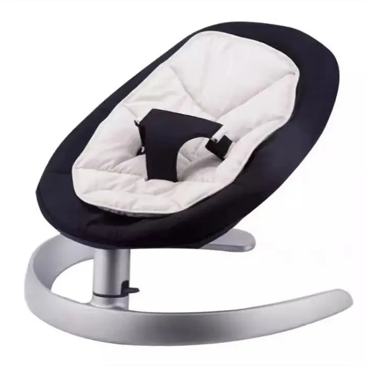 White and black Многофункциональное детское Электрическое Кресло-Качалка 0-36 месяцев, детское кресло-колыбель, комфортное кресло для новорожденных, шейкер, кресло-качалка, детская кровать - Цвет: White and black