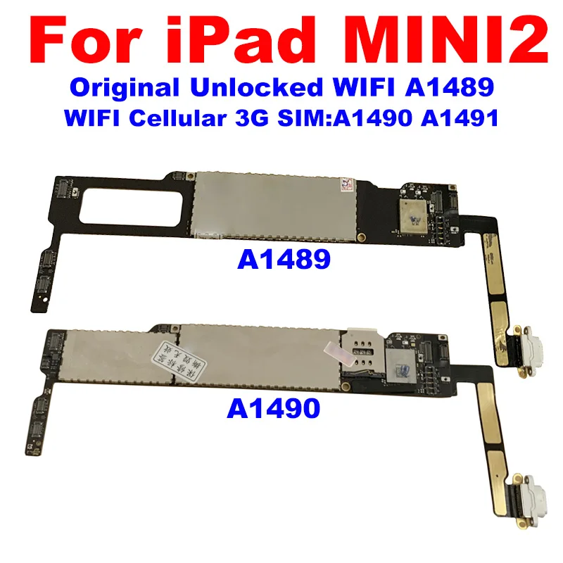Оригинальная логическая плата без ID для ipad mini2 материнская A1489 Wifi A1490 сотовые чипы