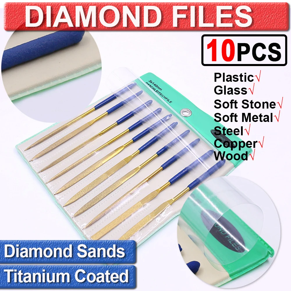 

180mm Shaping Modelling Set Jewellery Repair Jewellers key word diamond file Diamond Needle File Craft 10Pcs Precision D30