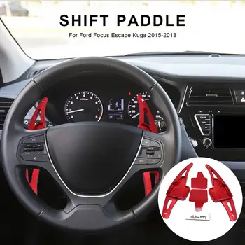 

Shift Paddle Car Light Rust-proof Shifter Extension Aluminum Alloy Steering Wheel Trim For Ford Focus Escape Kuga 2015-2018
