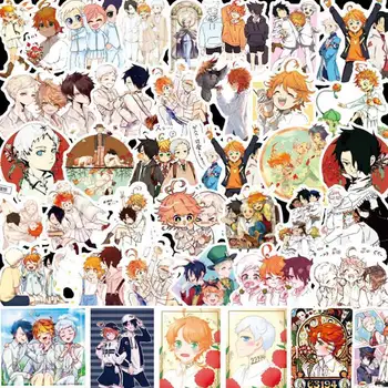 

50 Pcs/Set Anime The Promise Neverland PVC Stickers Emma Ray Norman Don Gilda Phil Isabella Figure Sticker For Wall Gifts