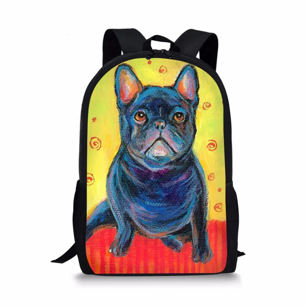

HaoYun Kids School Bags Children's Travel Backpack Little Bulldogs Prints Pattern Primary School Toddler Backpack for Boys