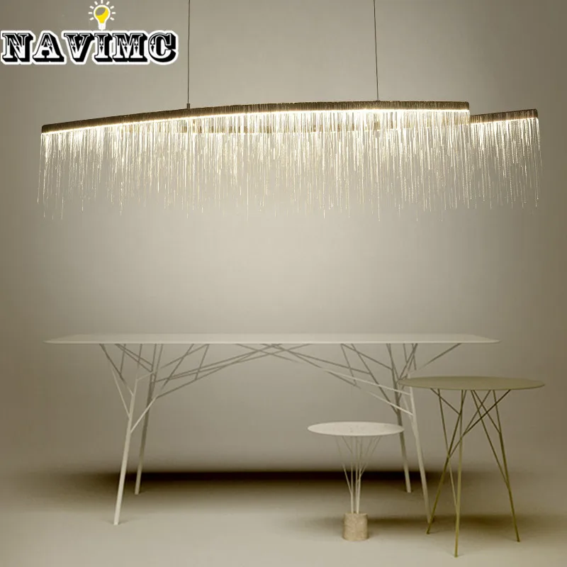 Preise Moderne Aluminium Kette Meteor Dusche führte Anhänger Licht für Hotel Halle Restaurant Esszimmer Silber Kreative Hängende Lampe