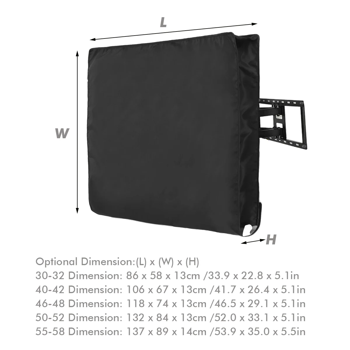 Weatherproof Outdoor TV Cover Protect TV Screen Dustproof Waterproof Cover All-Purpose Dust Cover Television Case for 30