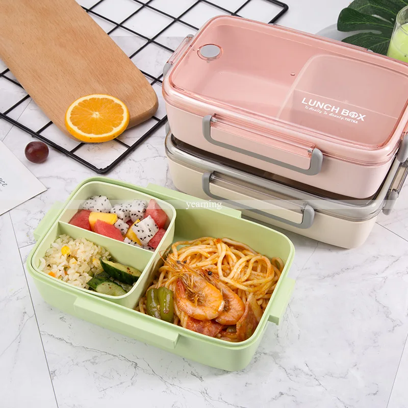 

Eco-friendly Lunch Box Leakproof High Capacity Rectangle Microwave Heated Bento Box Kid Food Container