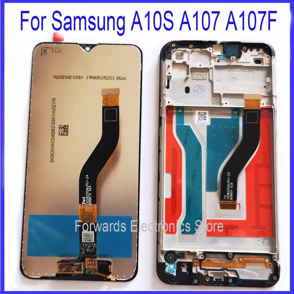 Для Samsung A10S ЖК-экран дисплей A107F A107F/DS SM-A107FD SM-A107DS с сенсорным экраном рамкой в сборе