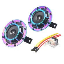 2 шт. фиолетовый двойной 335/400 Гц крепление для решетки супер Тон Громкий компактный гудок электромобиля