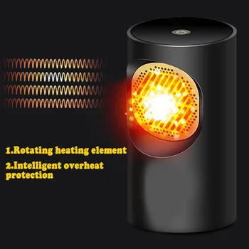 

Fan 2019 New product Heater Portable Electric Ceramic 300-400W Space Heater with Over-Heat Protecting Touching Screen S7 #5