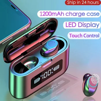 

2020 New LED Display Bluetooth Earphone Wireless Headphone Charging Box 2200mAh Sports Waterproof Earphones Headset